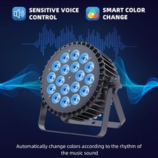 270W RGBWA UV Par light Stage Light 18LED Beam DMX DJ Disco Party Lights w/Case