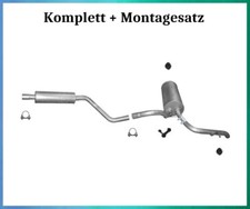 Auspuffanlage Audi A2 1.4  55KW Bj.00-05 Auspuff Mitteltopf Endtopf Montagesatz
