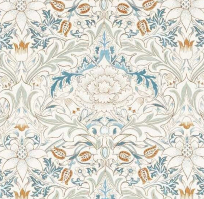 WILLIAM MORRIS CURTAIN FABRIC DESIGN ''Severn'' 3 METRES  BAYLEAF/ANNATTO