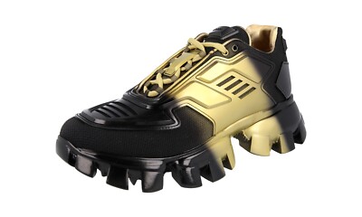 PRADA Cloudbust Thunder Sneaker - 2EG293 - Schwarz Platino Gold - NEU