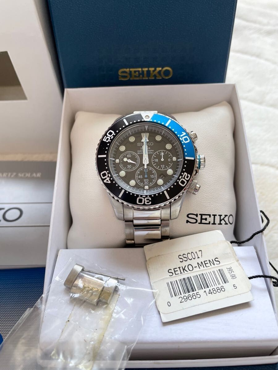 SEIKO CHRONOGRAPH SSC017 Solar Quartz Men's Watch from Japan Used eBay