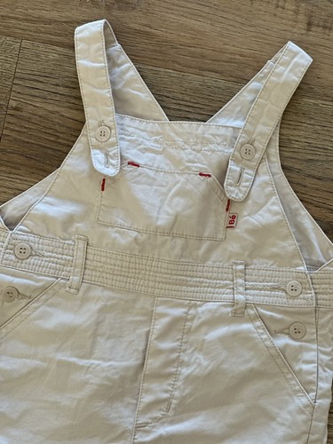 Bebe by Minihaha beige overalls - Girls Boys Unisex size 0 - 6 Months EUC
