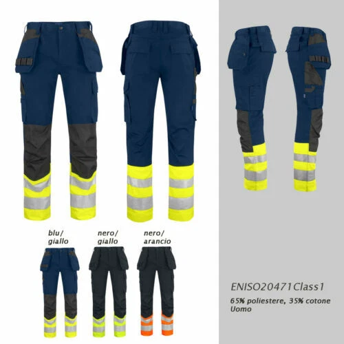 Pantaloni da uomo blu in cotone