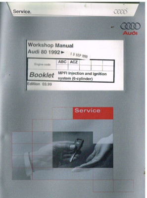 AUDI 80 (B4) 2.6 V6 (ABC ACZ) MPFI INJECTION/IGNITION '92- FACTORY REPAIR MANUAL