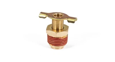 HORNBLASTERS 1/2" Male NPT Brass Drain Cock Valve for Draining Pneumatic Air System Moisture