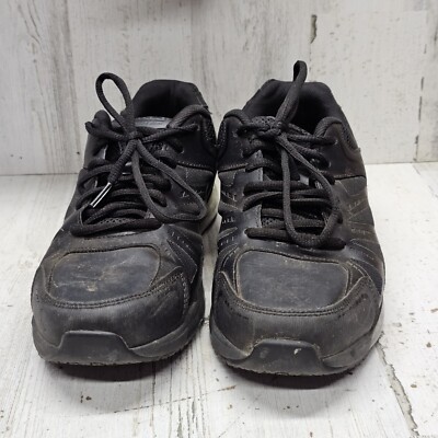 Tredsafe Trevor O2 Air Mens Black Leather Slip Resistant Sneaker