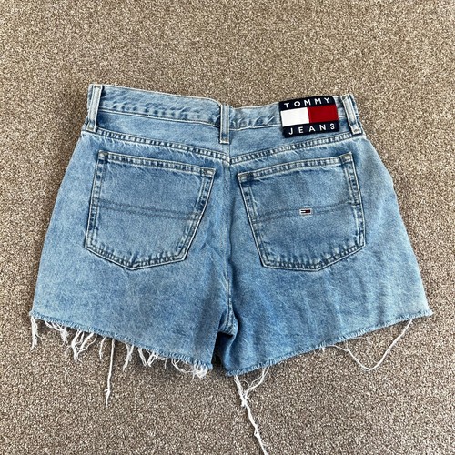 Tommy Hilfiger Shorts Womens Size 30 Blue Denim Daisy dukes Y2K Vintage Summer - Picture 2 of 12