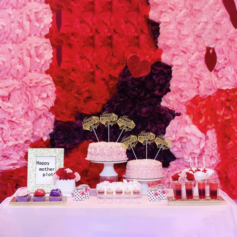 10 PIEZAS Selecciones de Cupcakes para Decoraciones de Pasteles Día de la Madre Decoración de Pasteles Día de la Madre Foto 2 de 4