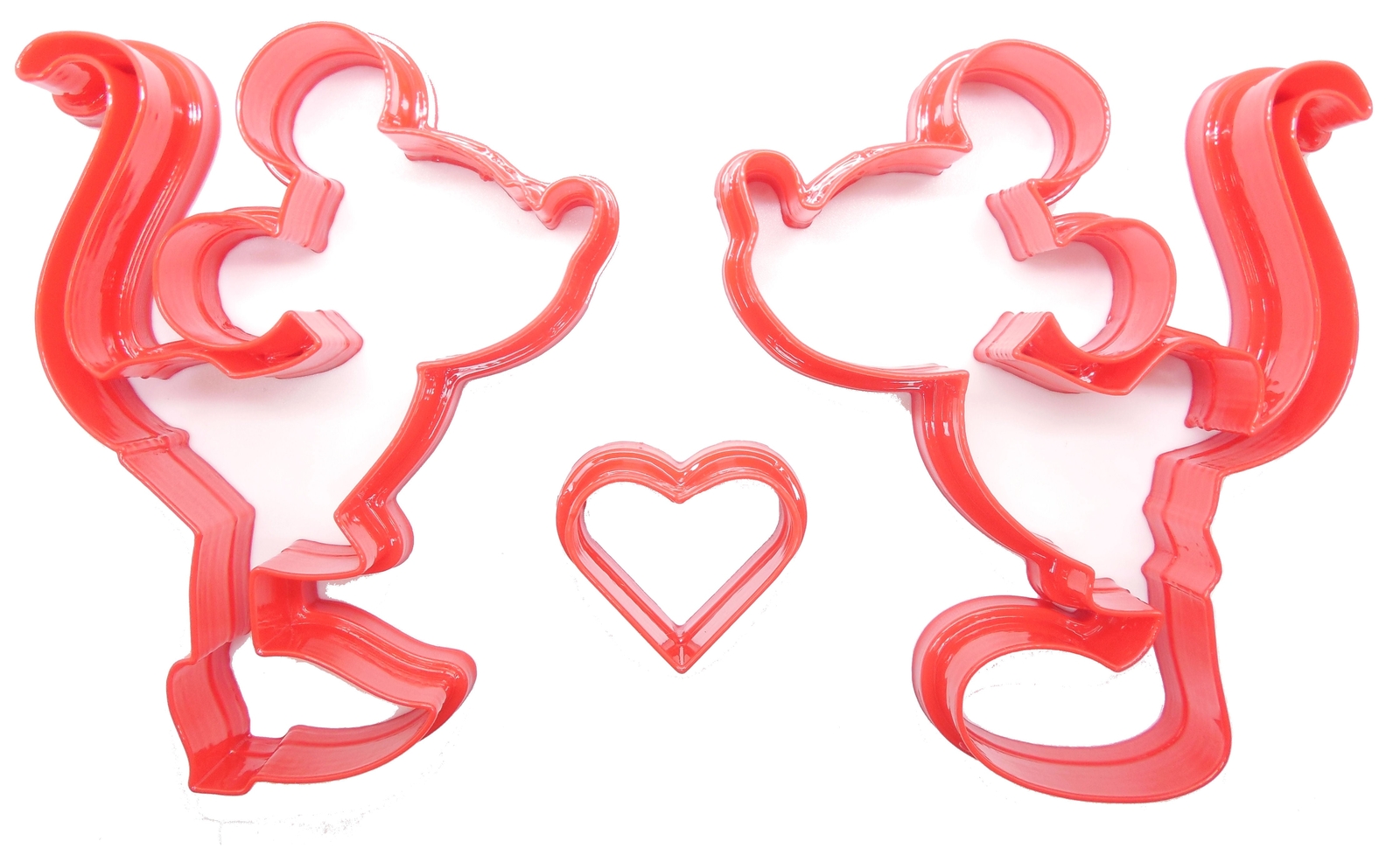 Mickey & Minnie Kissing Set of 3 Cookie Cutters, Biscuit, Pastry, Fondant