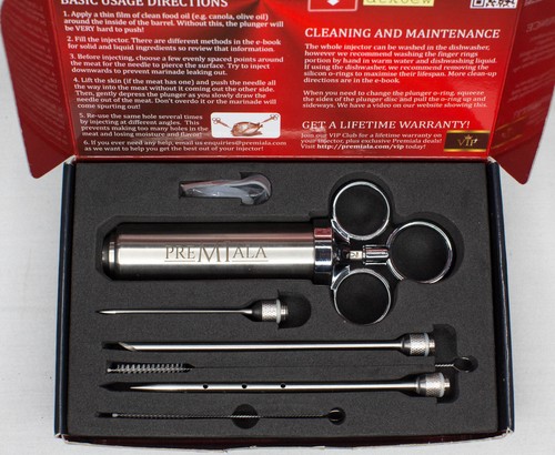 Premiala Awesome Meat Injector - Australian 3 Needles Marinade Needle Syringe