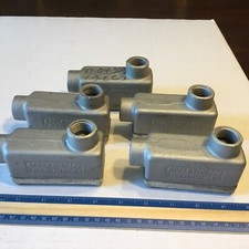 5 Appleton 1/2 - 90 Deg Conduit Box ER LB Unilet NOS.