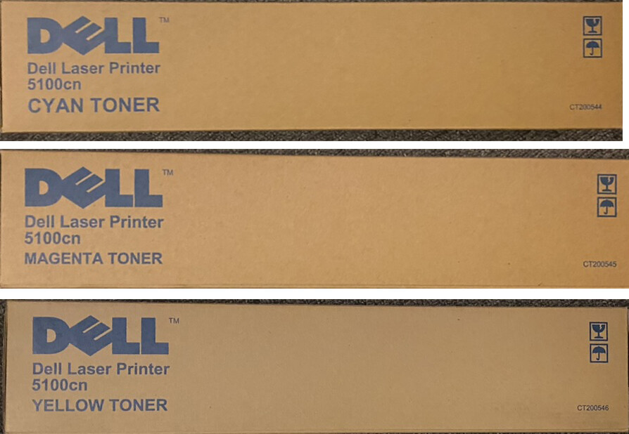 Dell Laser Printer 5100cn Toner Cyan, Magenta, or Yellow eBay
