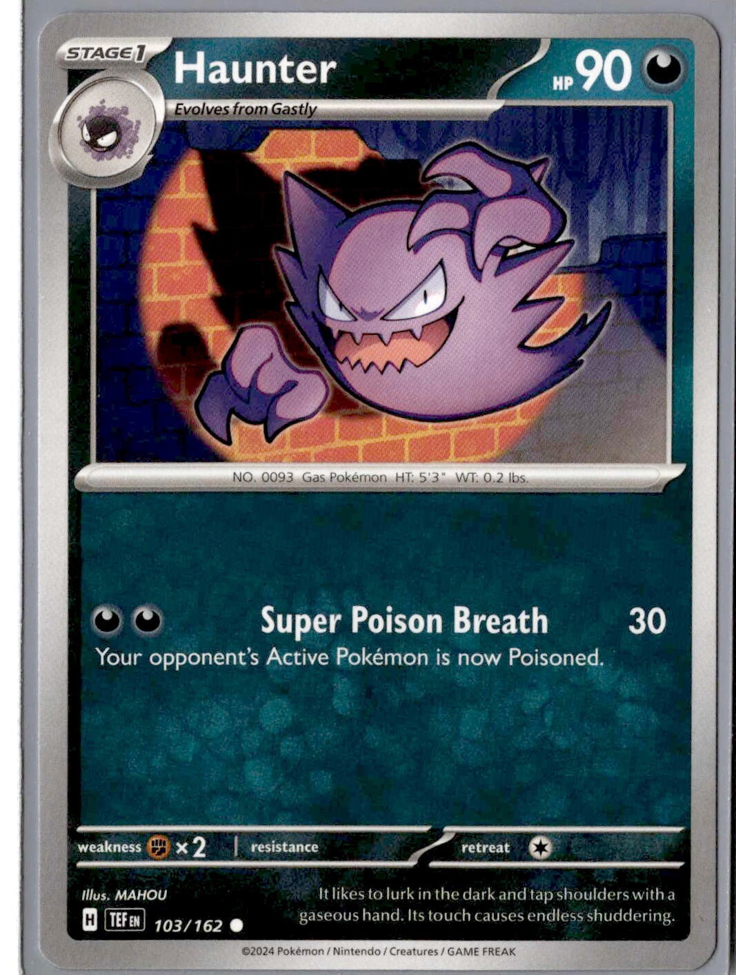 Haunter - 103/162 - Common - Pokemon Temporal Forces