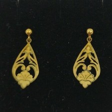 Orecchini Oro 18K 750 MLS. Disegnati In Lucido E Opaco