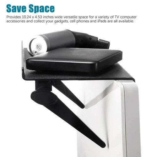 TV Set-Top Box Screen Top Shelf Desktop Adjustable Storage Rack Holder Bracket - Picture 7 of 8