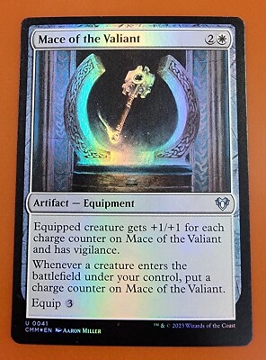 1x Mace of the Valiant | FOIL | Commander Masters | MTG Magic Cards