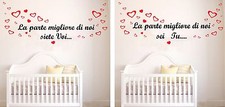 WALL STICKERS ADESIVI MURALI Frase Bimbo Figlio cameretta bambini parete decoro