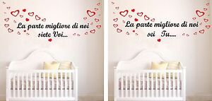 Wall Stickers Adesivi Murali Frase Bimbo Figlio Cameretta Bambini Parete Decoro Ebay