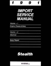 1991 Dodge Stealth Shop Service Repair Manual Book Engine Drivetrain Electrical