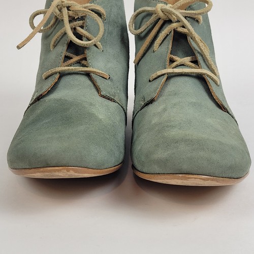 Sseko Suede Leather Ankle Boots Booties Chukka Size 7.5~Sage Green~Comfort Shoes - Picture 7 of 17