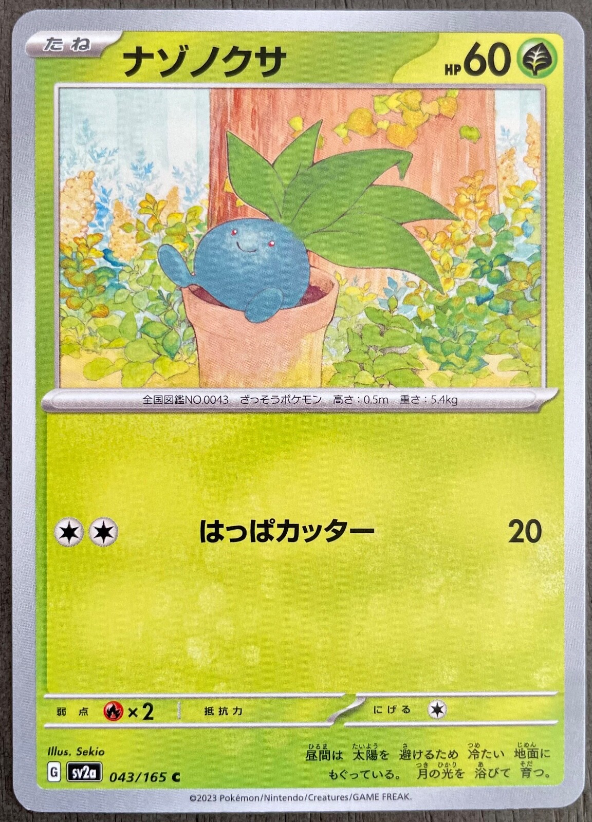 Oddish 043/165 Japanese Pokemon Card 151 SV2a - NM - US Seller