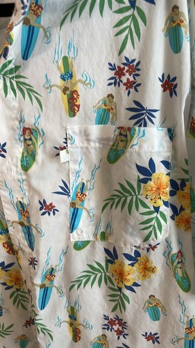IZOD Agua Salada Hombres Hawaianos Surfistas Floral Botones Ventilados Camisa de Pesca XL - Imagen 4 de 4