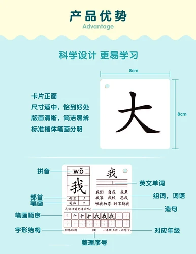 3000 words Chinese characters cards child's early education in english /Chinese - Picture 6 of 11
