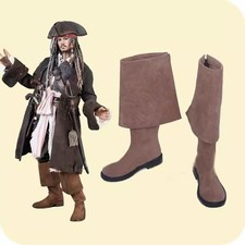 Pirates Of The Caribbean Jack Sparrow Shoes Man Boots Party Cosplay Props