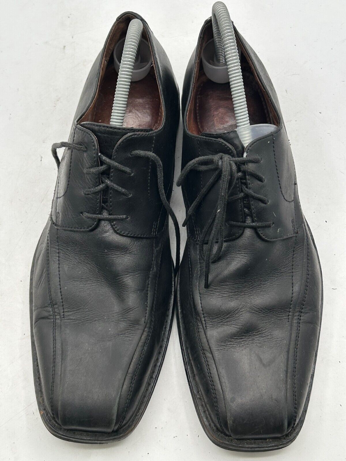 SAOLA Scarpe eleganti basse stringate Johnston & Murphy Derby da uomo taglia 11 in pelle nera
