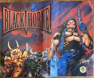 Vintage Blackthorne Interplay Gaming Poster Promo Art Electronic Gaming Monthly