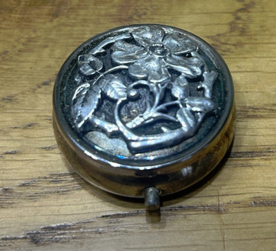 Vintage japanische Silber Teller Pillendose