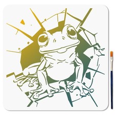 MAYJOYDIY Frog Stencil Reusable Crack Hole Graffiti for Painting...