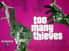 TOO MANY THIEVES 1966 Peter Falk, Britt Ekland, David Carradine UK QUAD POSTER