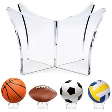 Basketball Stand Display & Holder – Non-Slip Mount Soccer Ball Stand Display wit