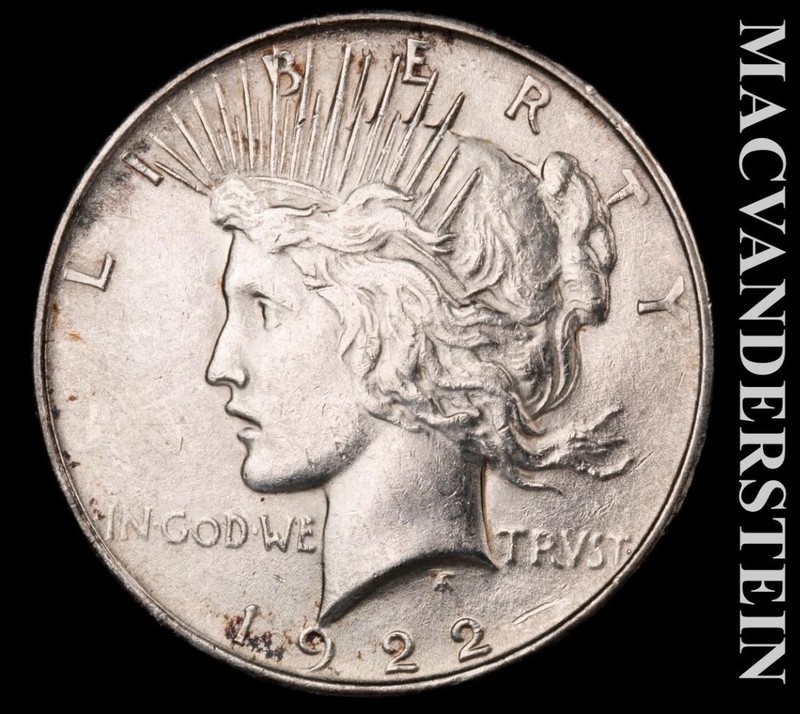 1922 Silver Peace Dollar - Scarce  High Grade  Lustrous  No Reserve  #L3992