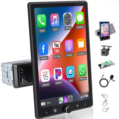 10.4'' Android 15.0 Single 1 Din Carplay Rotatable Car Stereo Radio GPS WIFI