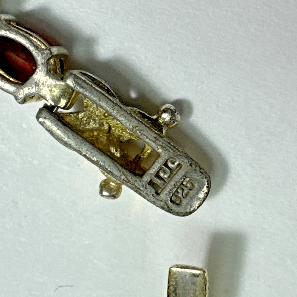 925 STERLING SILVER Multi-Color Tourmaline Diamonds Gems TENNIS bracelet  7.25" - Image 4 of 4