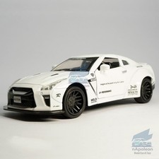 1/32 Nissan GTR Modelo Coche Aleación Diecast Vehículo de Juguete Niños Regalo Colección Blanco