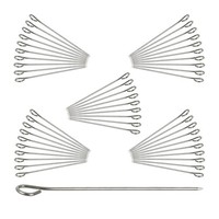 Rouladennadeln Edelstahl 50 Stk 11 Cm Spicknadeln Silber Relaxdays