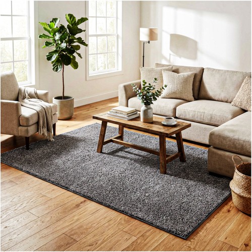 Koeckritz Full Cut Twist Pile Indoor Area Rugs - Area Carpet Standard Sizes