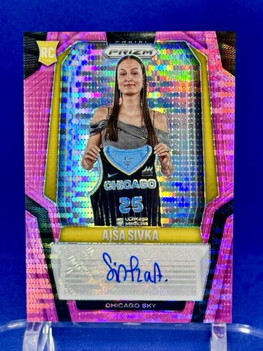 2025 Panini Prizm WNBA Ajsa Sivka #SG-AJS Signature Prizms Pink Pulsar /35 (RC)