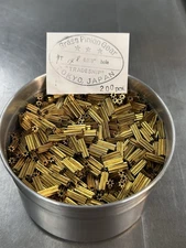 QTY 1 TRADESHIP LONG BRASS PINION GEAR 48 PITCH 7 TEETH .0781" BORE SLOT CAR