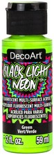 DecoArt Black Light Neon Acrylic Paint 2oz-Green