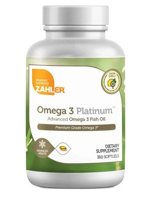 Zahler Omega 3 Platinum, Advanced Omega 3 Fish Oil, 2,000 mg, 180 Softgels 06/27
