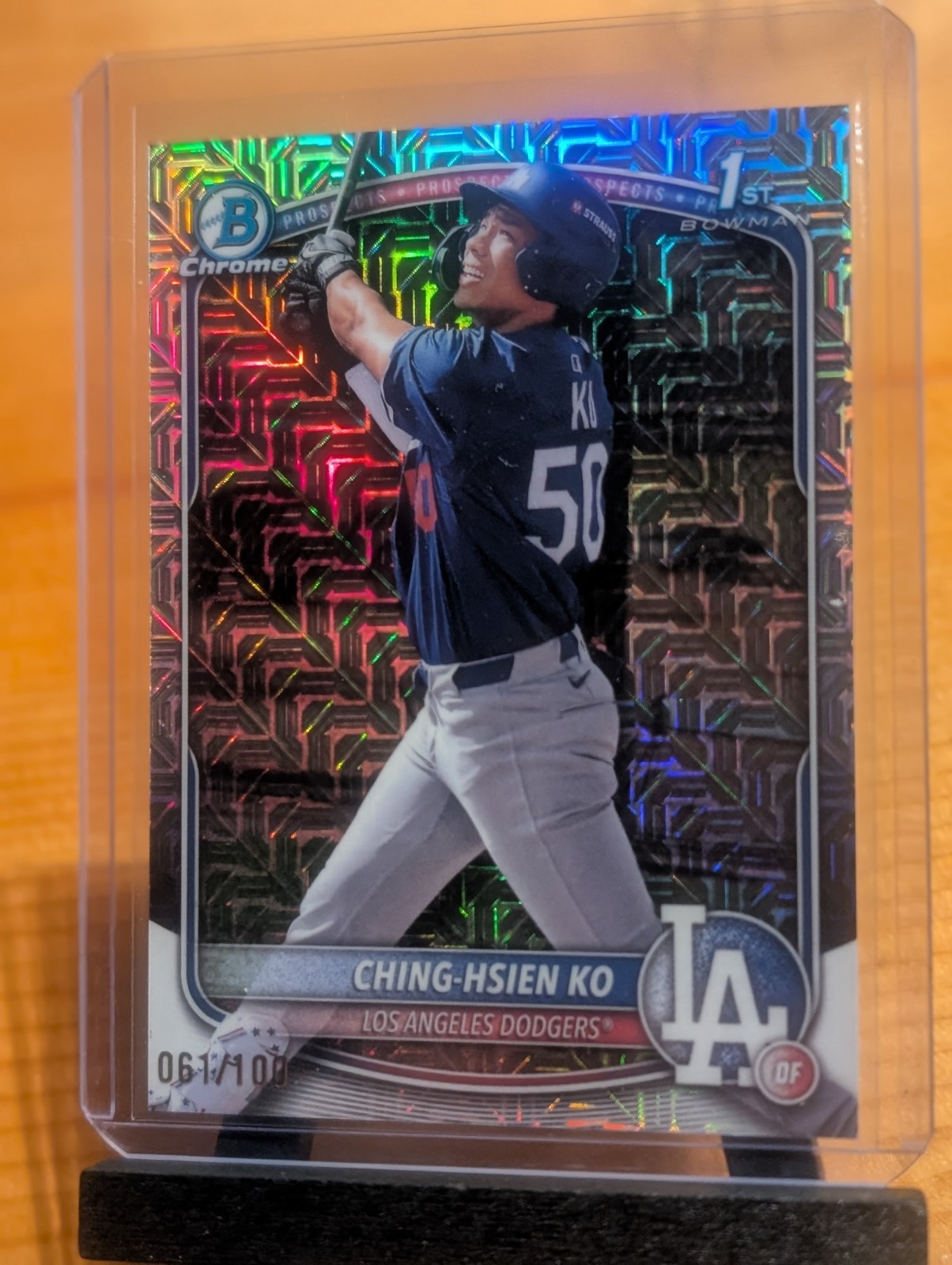 2025 Bowman Chrome Prospects Ching-Hsien Ko #BCP-224 Wave Refractor /100 (RC)