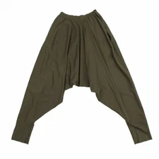 Used Issey Miyake Permanente Elastic Waist T-Shirt Sarouel Pants Olive M