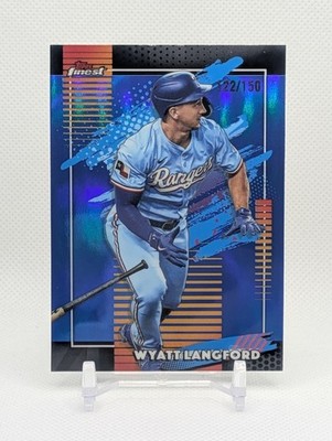 2026 Topps Finest Wyatt Langford #178 Uncommon Blue /150 MLB Texas Rangers