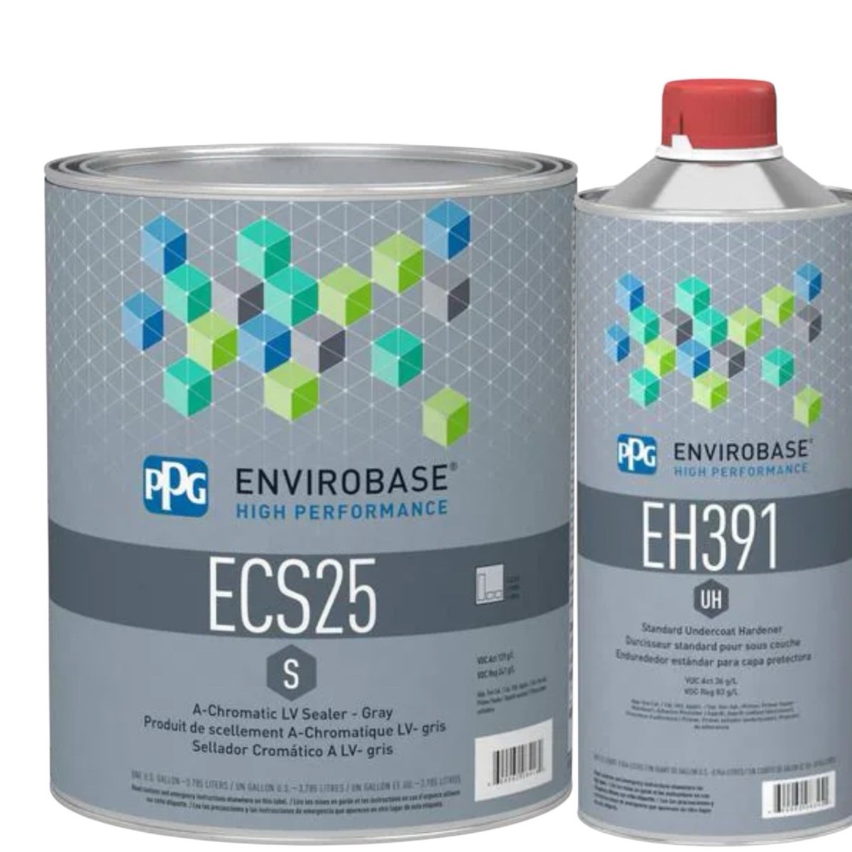ECS25 PPG Refinish Envirobase Gallon Gray Sealer EH391 Quart