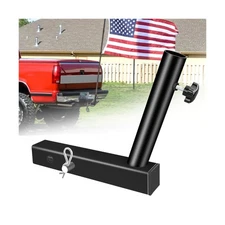 YIYITOOLS Hitch Flag Pole Holder, Heavy-Duty Truck Flag Pole Mount Kit for 2-...