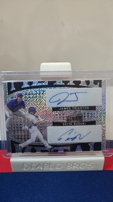 2022 Leaf Metal Dual Autographs Seiya Suzuki James Triantos #DA-14 Silver /5